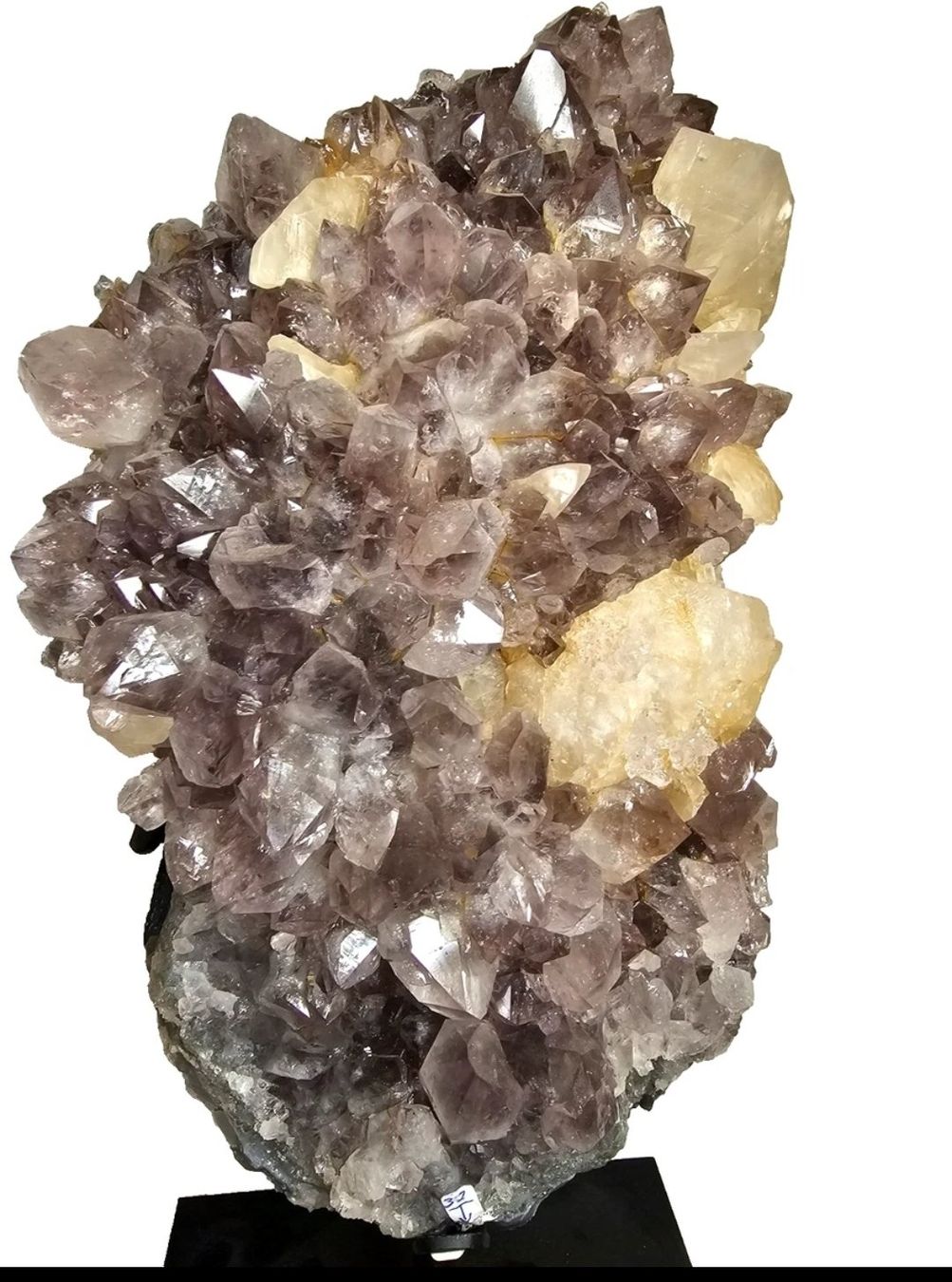 Minerali & Pietre curative: Grosse Amethystdruse auf Metallständer – Usato da Eschenz venduto da Bibas1 3