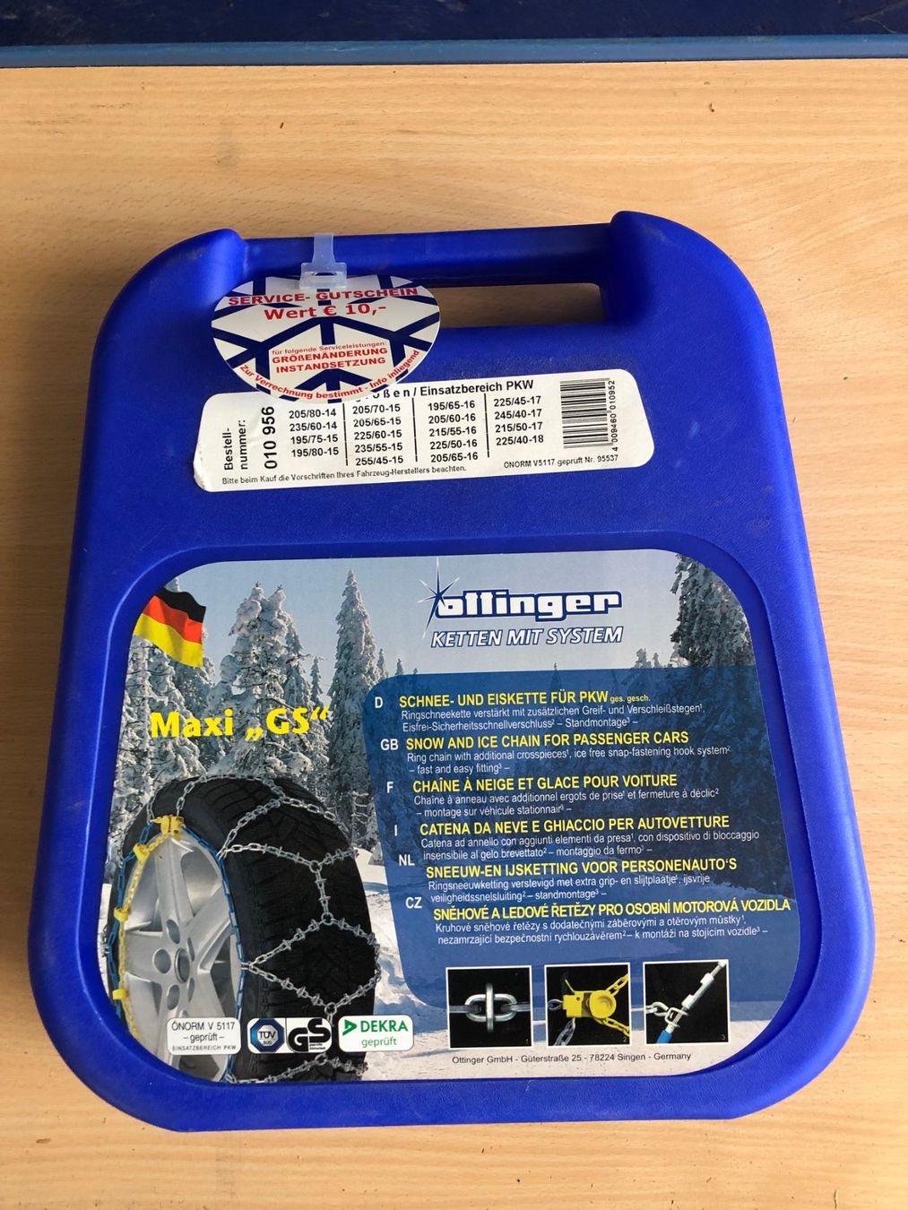 Catene da neve: Ottinger Maxi "GS" Schneeketten – Nuovo e nell'imballaggio originale da Kriessern venduto da schwedenstahl_fan