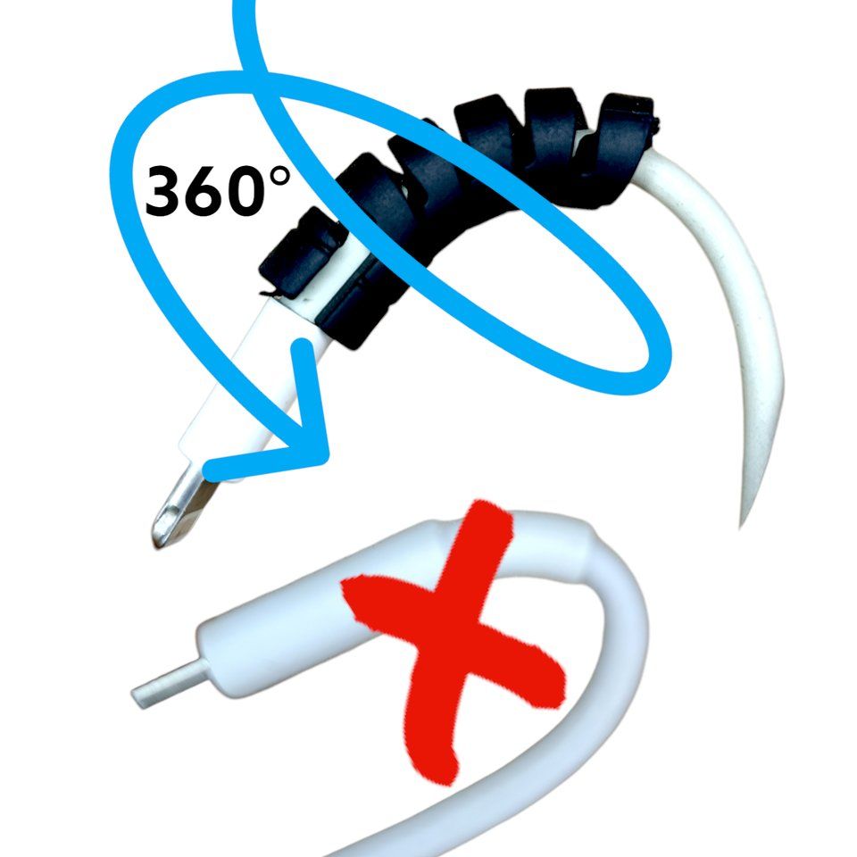 Tutti gli attrezzi: Halter 10xSilikon Spirale Flexibler Kabel Bruch Knick schutz – Nuovo (secondo la descrizione) da Kirchdorf AG venduto da csnmclub 8
