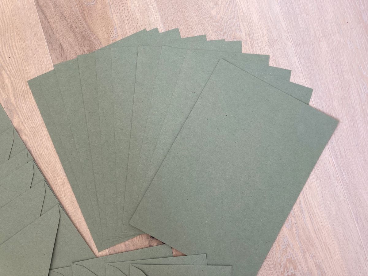 Karten: 50er Set A5 Klapp Karten mit Couverts, Eukalyptus grün – Neu (gemäss Beschreibung) aus Eggenwil von Lissi82 2