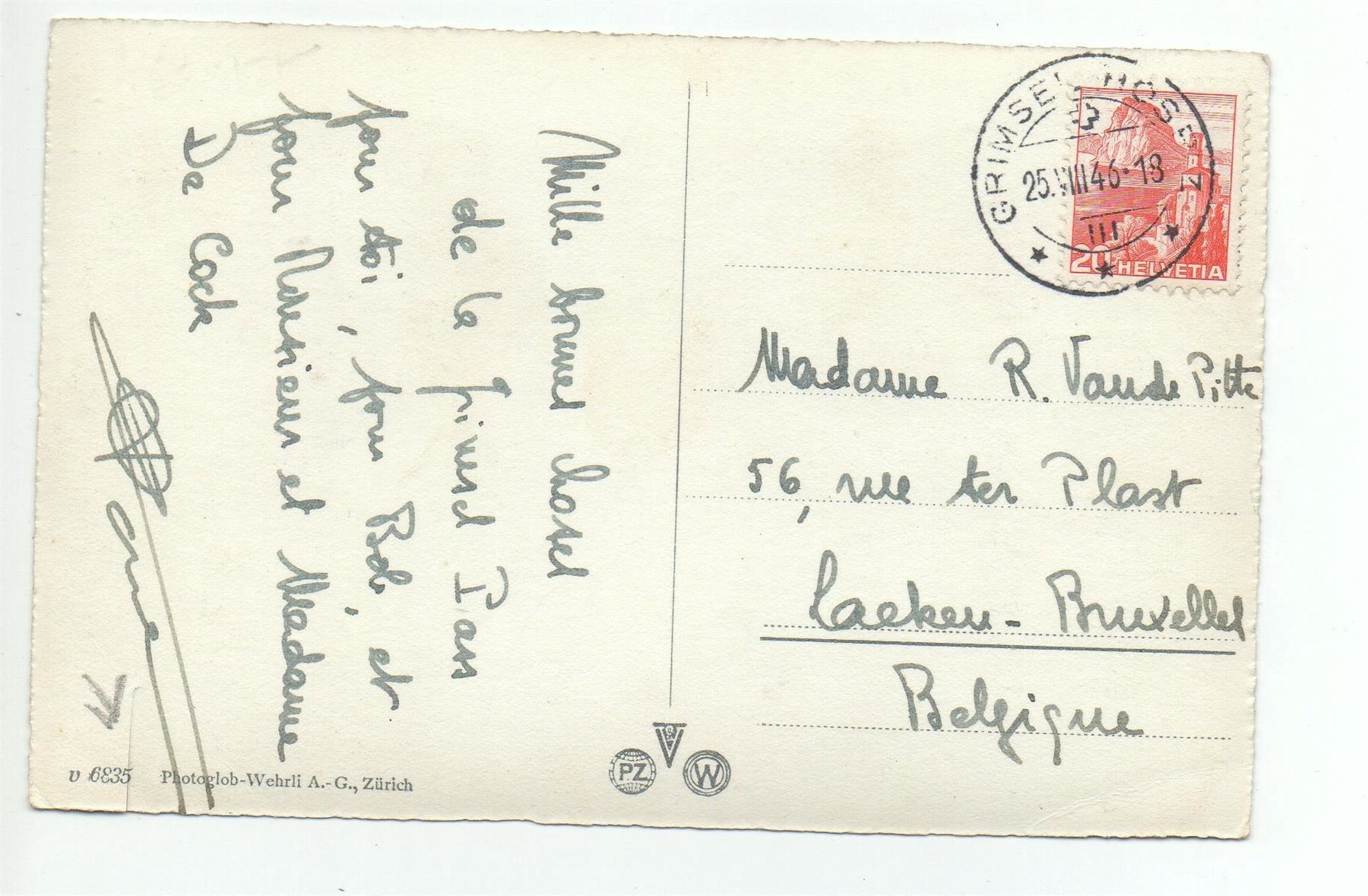 Cartoline postali: GLETSCH Furkastrasse, Postauto – Usato da Jona venduto da philajona 1