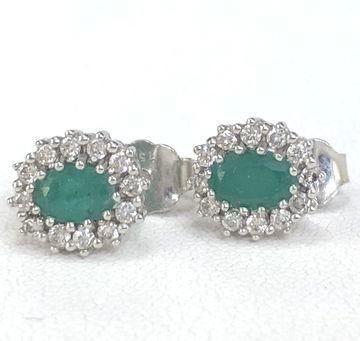 Orecchini pendenti & Orecchini a lobo: Ohrstecker mit DIAMANTEN / Smaragd, 1490 – Nuovo e nell'imballaggio originale da Zürich venduto da juwelier-damken 2