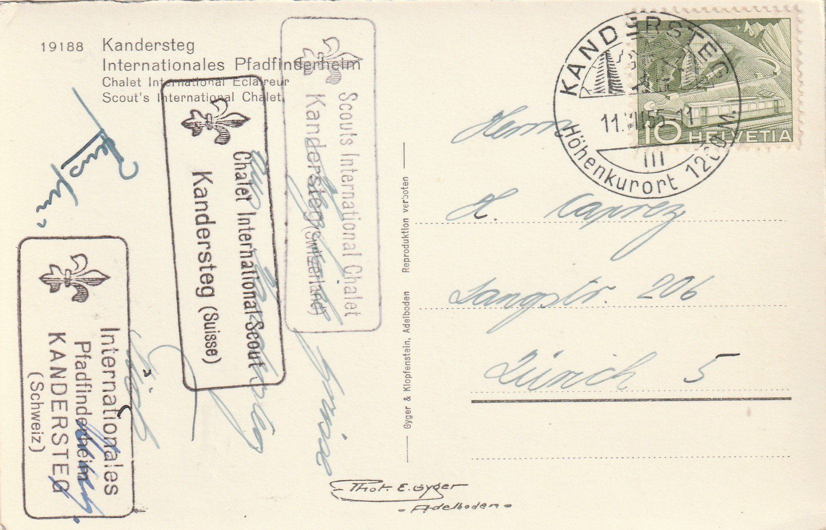 Cartes postales: Kandersteg Internationales Pfadfinderheim – D'occasion à Rorschacherberg par fratovi2 1