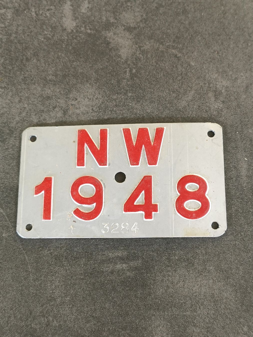 Schilder: Fahrrad Kennzeichen Nidwalden 1948 – Gebraucht aus Brugg AG von Ente015