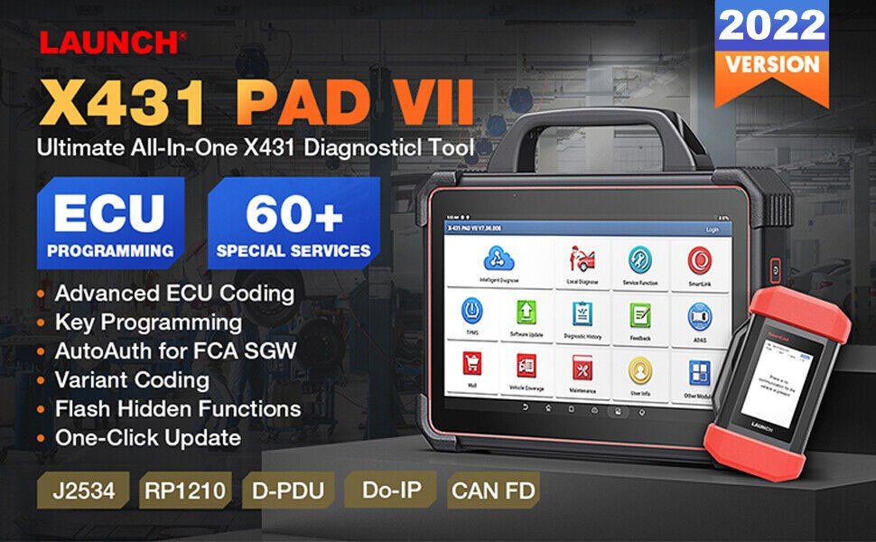 Launch Alle Werkzeuge: Launch X431 PAD VII Pad 7 OBD2 KFZ Diagnosegerät – Neu und originalverpackt aus Malans GR von BUYBEST-Schweiz 7