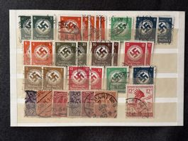 Lot de timbres Deutsches Reich oblitérés collection divers