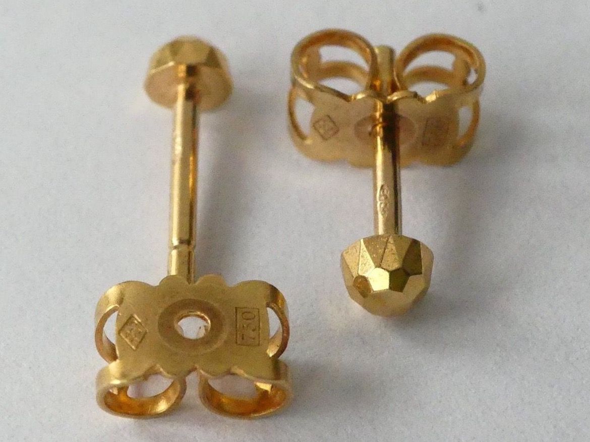 Ohrringe & -stecker: Ohrstecker Gelbgold 750/18K – Gebraucht aus Matten b. Interlaken von kero71 1