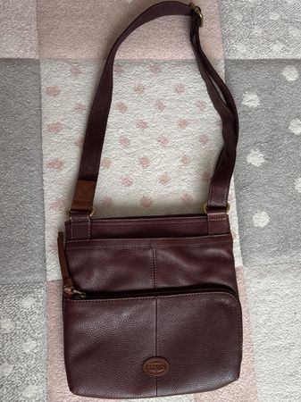 Fossil Ledertasche Umhängetasche Braun neu!