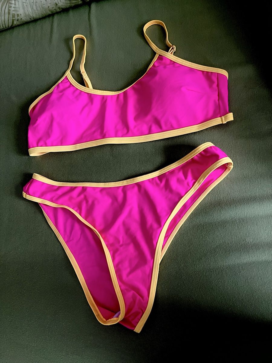 Costumi da bagno & Bikini: Bikini Pink Gelb Grösse L, Neu – Nuovo e nell'imballaggio originale da Giswil venduto da Mauritius9026