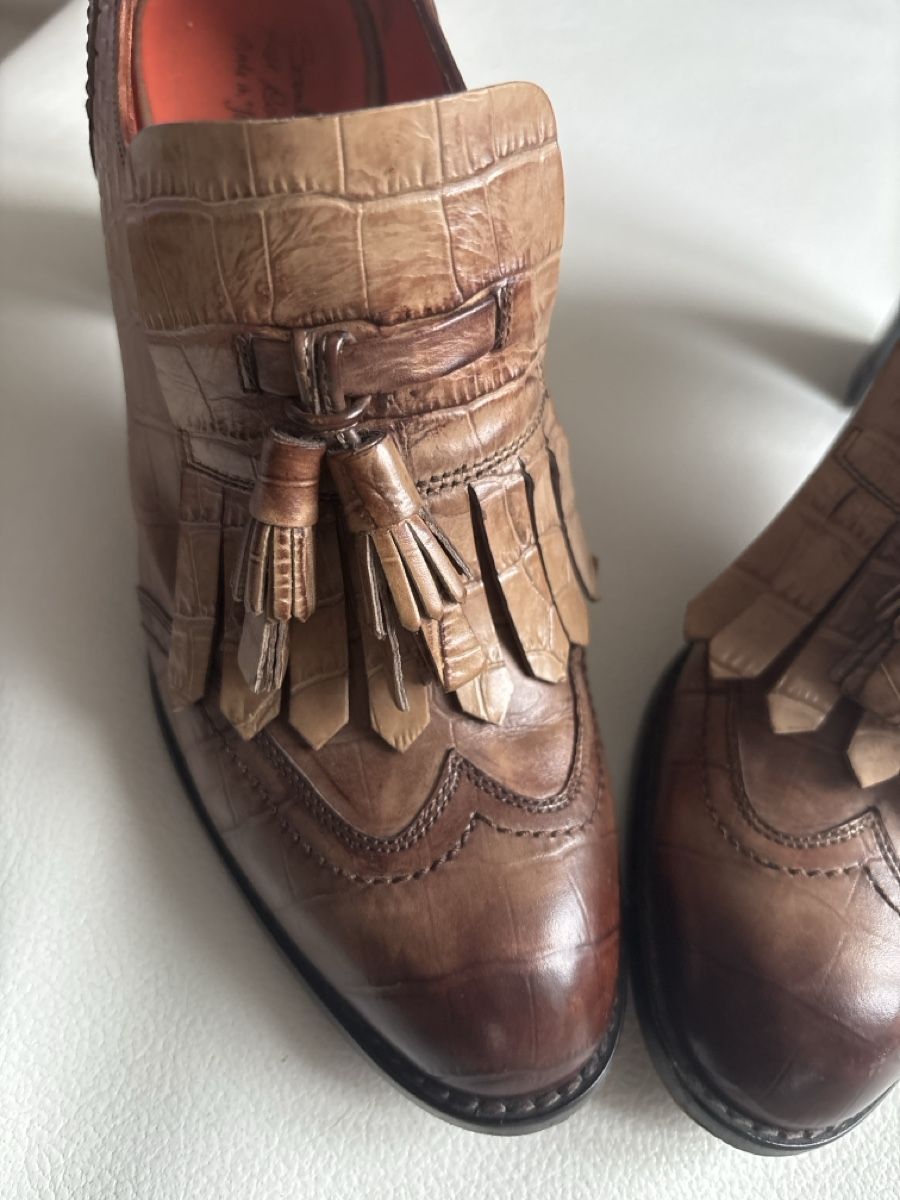 Santoni Scarpe da donna: Santoni Schuhe, Echtleder, Gr. 38! – Usato da langenthal venduto da rundholz7 5