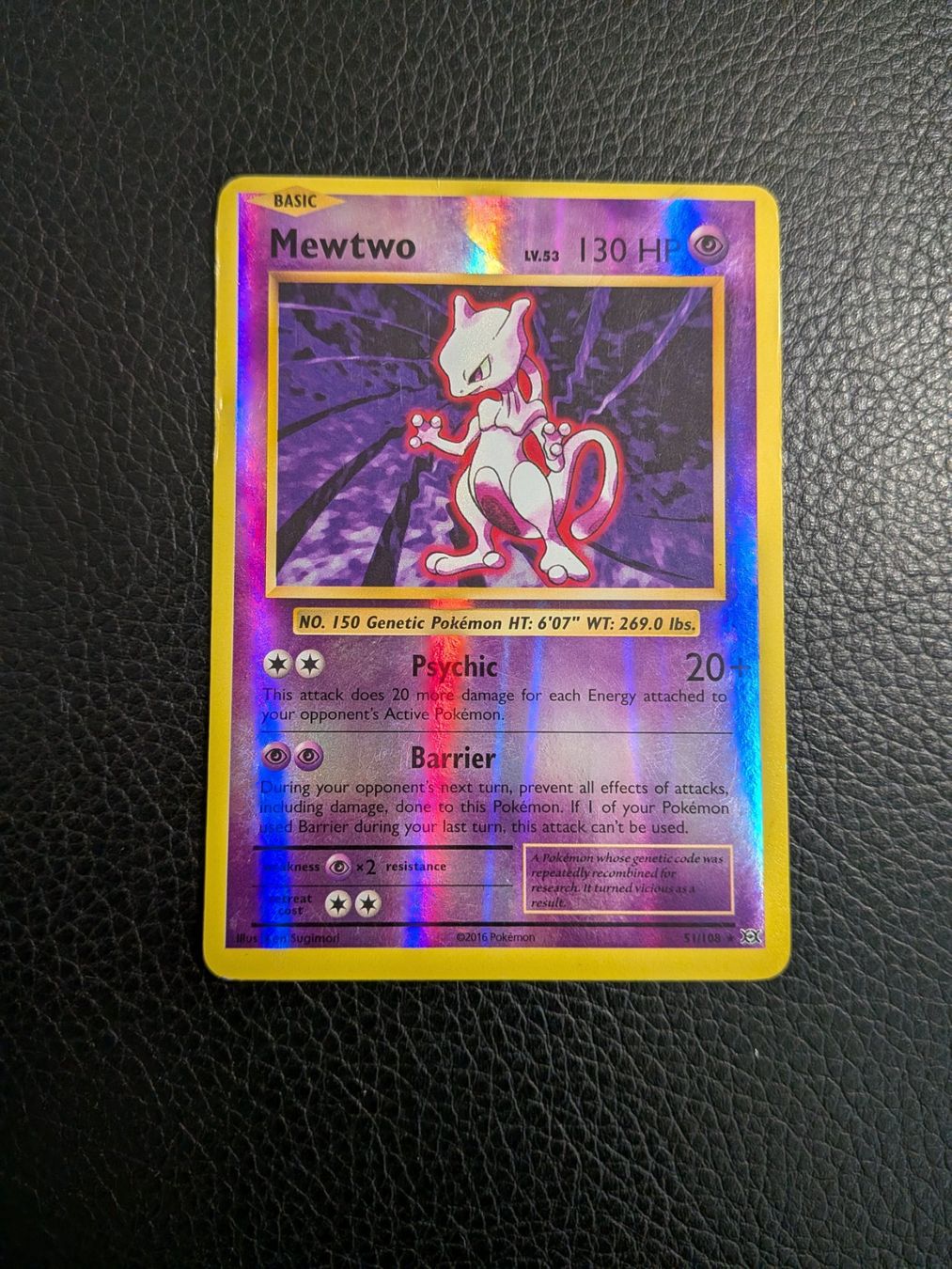 Pokémon Sammelbilder & Trading cards: 2016 Evolutions Mewtwo reverse rare 51/108 Ab 1 – Gebraucht aus Paradiso von Pkmn10