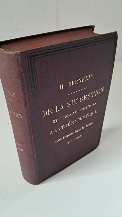 Livres: Antikes Buch "Suggestion" H. Bernheim, 2. Auflage 1888! – D'occasion à Uster par Paeti7