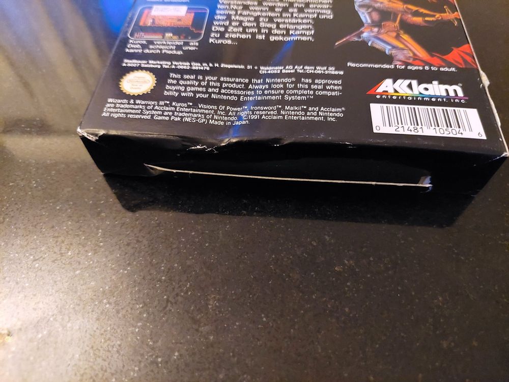 Nintendo Giochi: WIZARDS & WARRIORS 3 (PAL) - NINTENDO NES – Usato da Spiegel b. Bern venduto da Natix 2