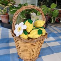 1 Stk Zitrone gehäkelt, limone uncinetto, crochet 200