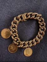 Armband 18 karat gold mit 3 Münzen