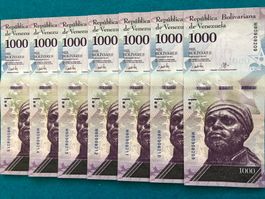 Venezuela 2017 - 7 x 1000 Bolivares aUNC