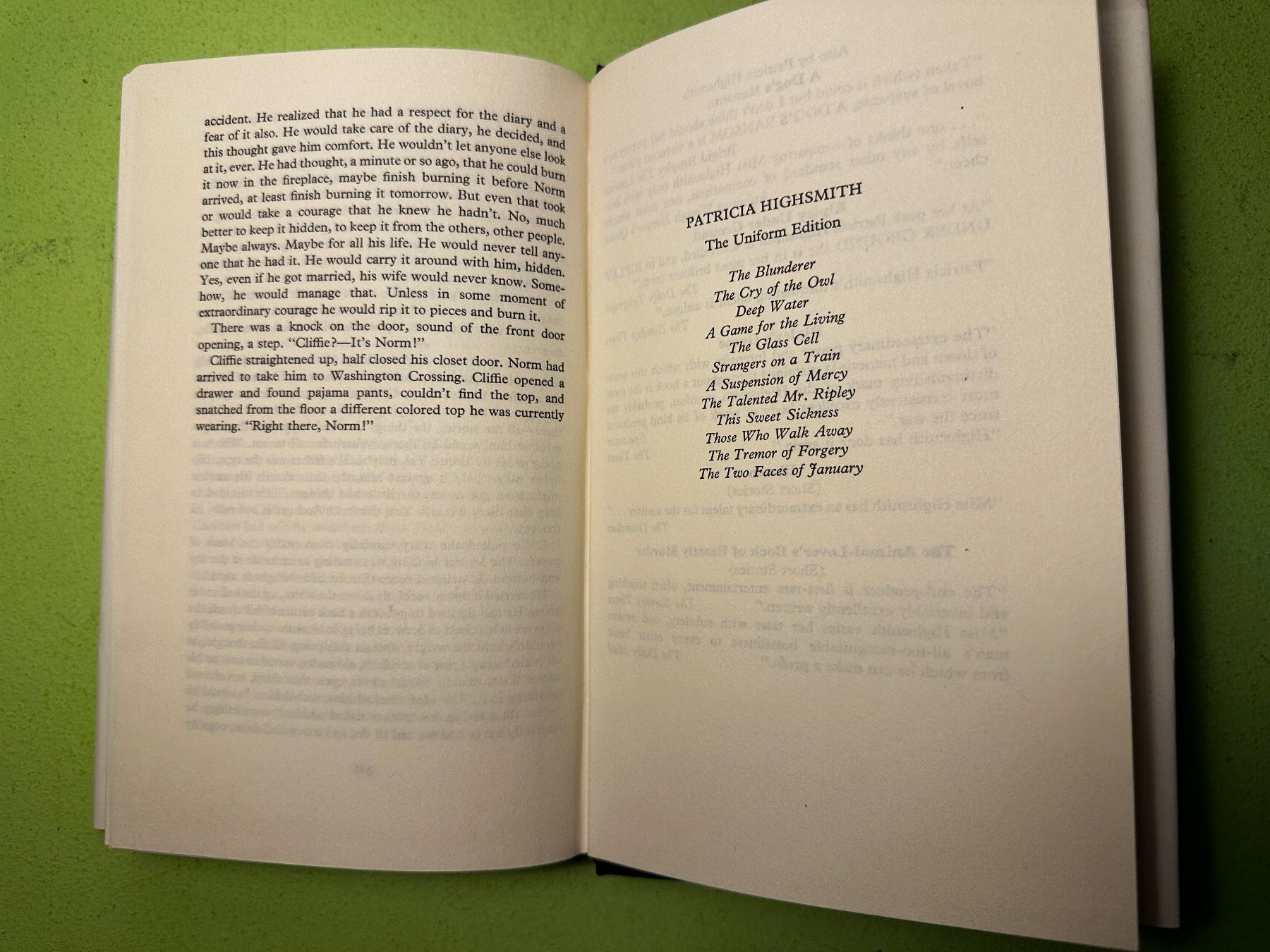Libri: Patricia Highsmith: Edith's Diary. – Usato da Zürich venduto da allp 8