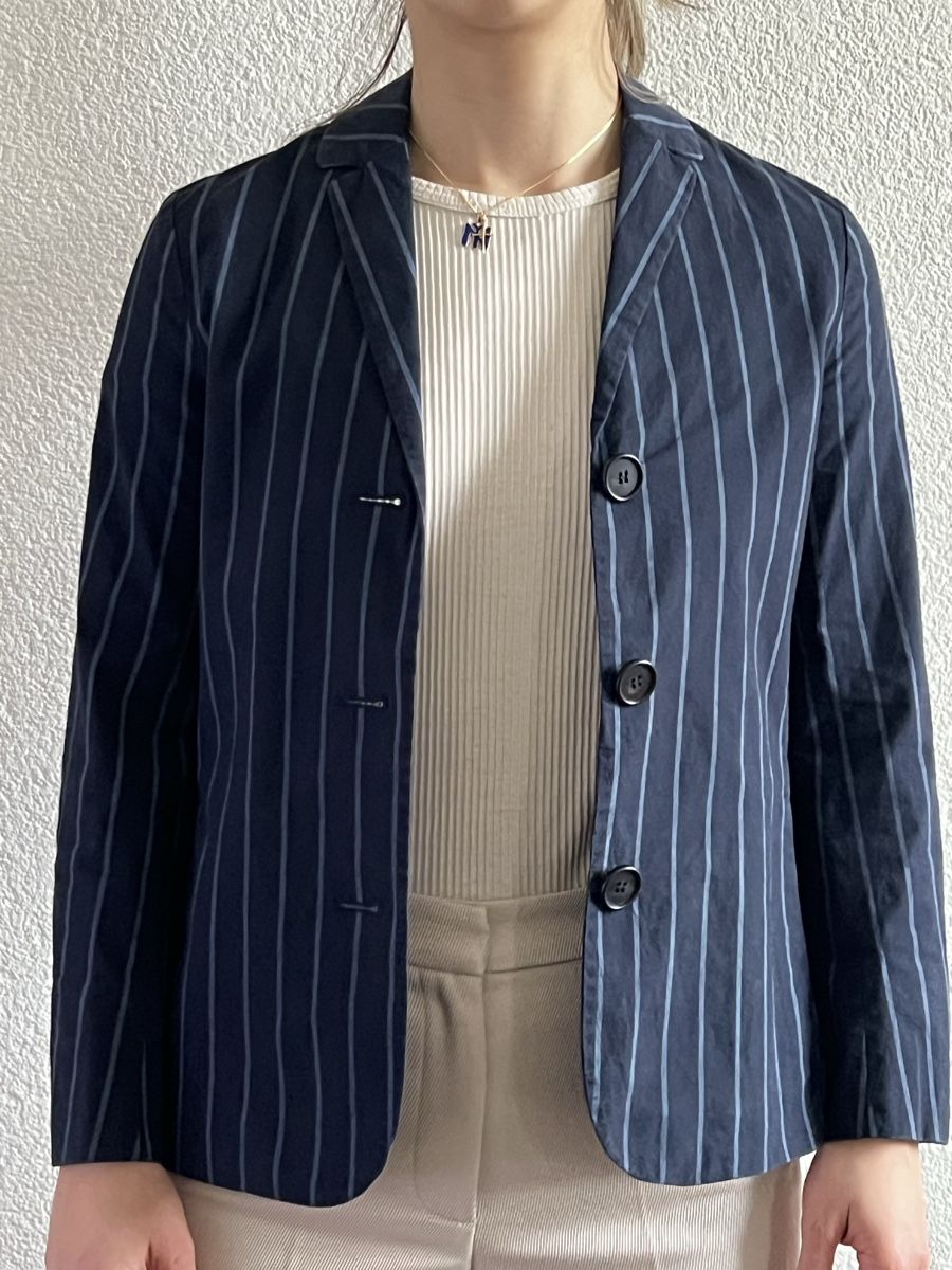 Max Mara Jacken: Marineblauer Damen Blazer, gestreift Gr. 36 – Gebraucht aus Zürich von yvispirig 1