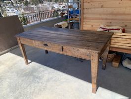 Rustikaler Holztisch, Esstisch, Vintage