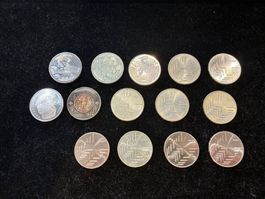 14 x 20 francs Suisse Argent