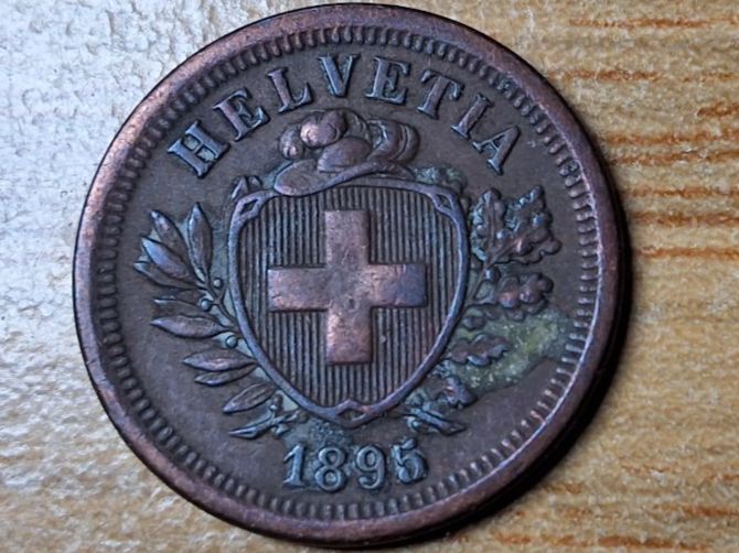 Alle Münzen: 1 Rappen 1895 – Gebraucht aus Münchenstein von purbach1 2