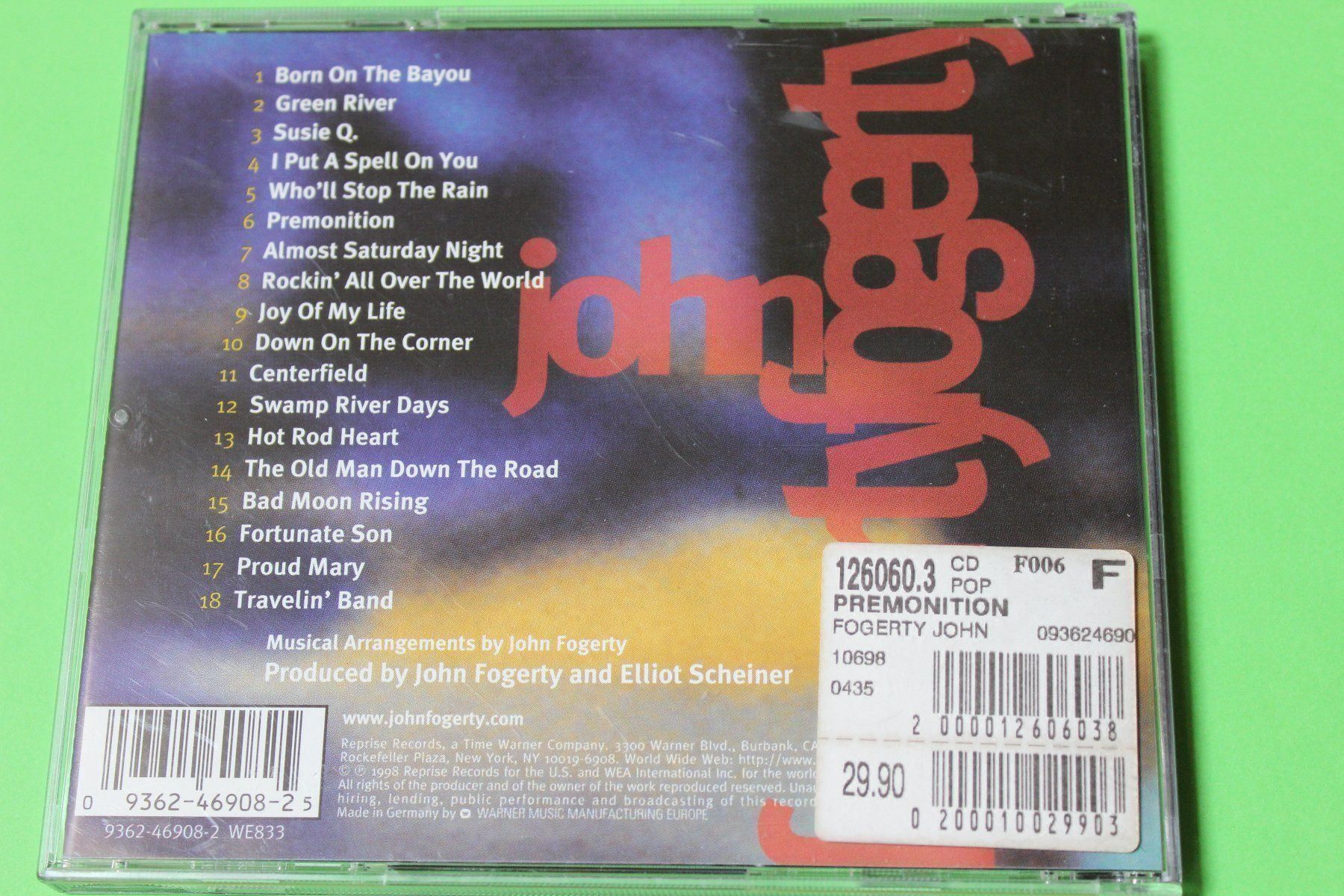 CD: JOHN FOGERTY (CCR) - PREMONITION CD 1998 – Usato da Tübach venduto da JamesStone 2