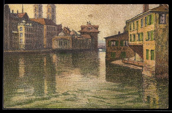 Cartes postales: Ernst E. Schlatter: Zürich, Blick vom O – D'occasion à Berlin par bartko-reher