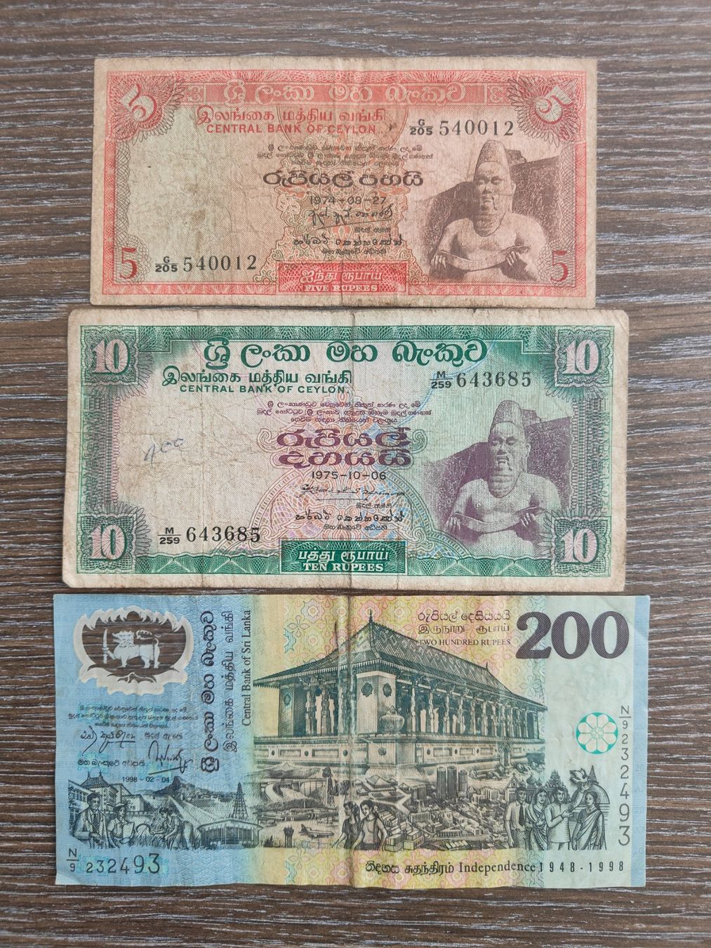 Banconote: LOT Sri Lanka 3 Stück !!!!!!!!!! – Usato da Flaach venduto da Lonzo99
