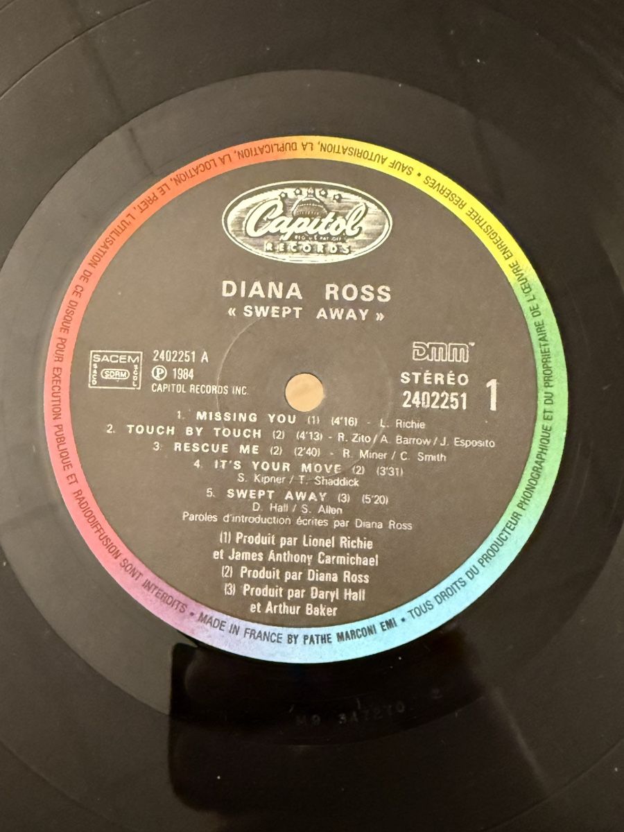 Dischi in vinile: Diana Ross - Swept Away / FR 1984  – Usato da Delémont venduto da Studio_du_soleil 1
