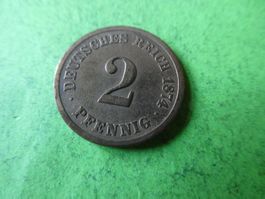 Dt. Reich 1874 F, 2 Pfennig