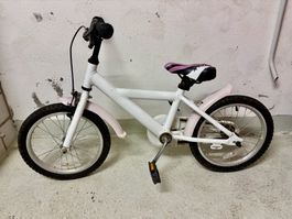 Kinderfahrrad weiss pink 16 Zoll gebraucht guter Zustand