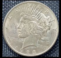 **One USA 1923  Friedens-Dollar Silbermünze Top**