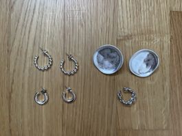Ring and earrings set silver tone jewellery new