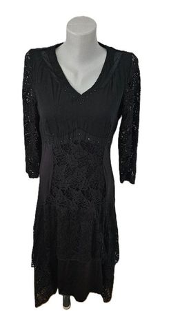 Gothic meets Business Kleid BIBA - viele Details & Spitze