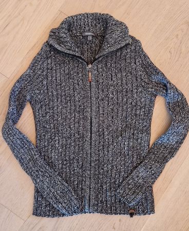 Strickjacke Street One grau meliert Grösse 36 