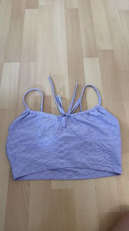 Top lila, bauchfrei, Grösse S