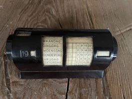 Vintage Perpetual Kalender 1954 Holland Schwarz Funktioniert