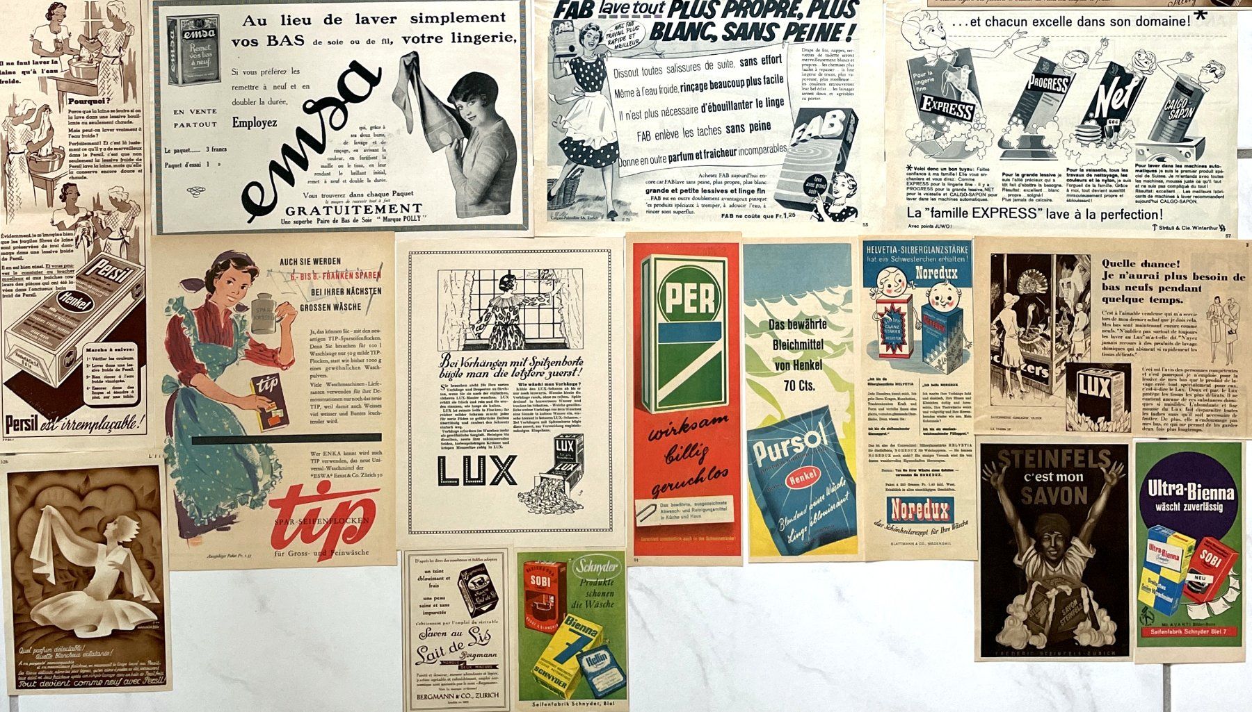 Grafica & Litografie: Waschmittel / Lessive - 20 alte Werbungen / Publicités – Usato da Savagnier venduto da Ne2065 3