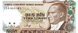 Türkei 5000 Lira L.1970 P-198 UNZ