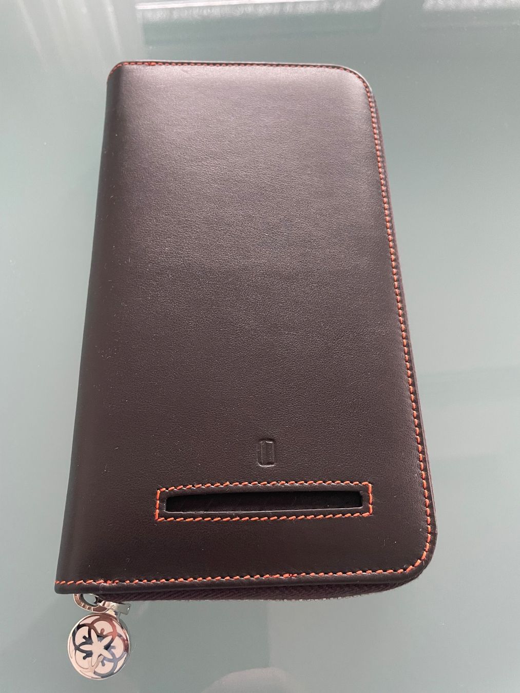 Portamonete: OMEGA Brieftasche, Braun/Orange – Nuovo e nell'imballaggio originale da Zuzwil SG venduto da Skotm 3