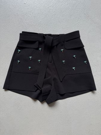 Maje Shorts mit Palmen-Schmuckdetail
