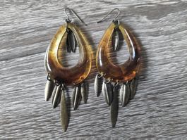 Orecchini vintage ambra