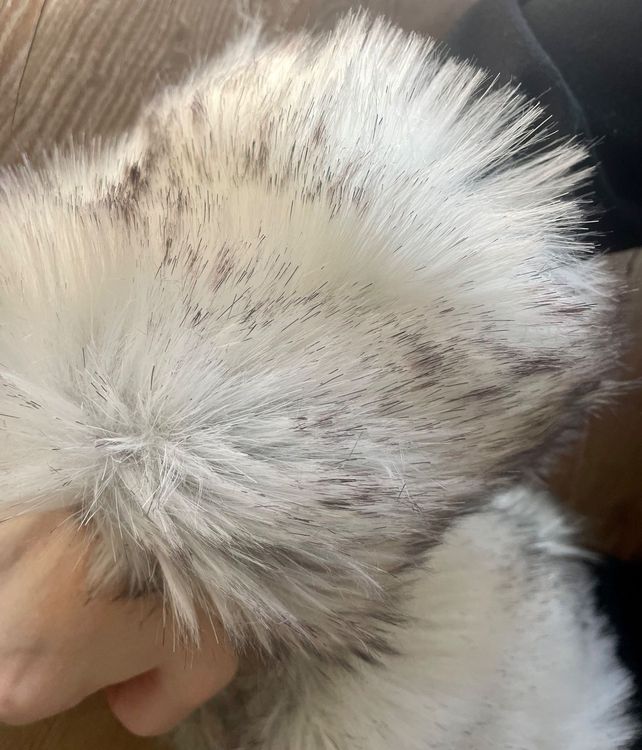 Plüsch Stulpen Für Damen - Flauschige Beinwärmer 20cm Aus Kunstfell In Weiß