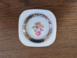 Kleines Porzellan-Schälchen / Teller PMR Bavaria Blumenmotiv