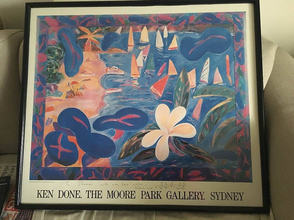 Foto & Immagini: Affiche originale peintre australien avec cadre – Usato da Corseaux venduto da Josee2 1