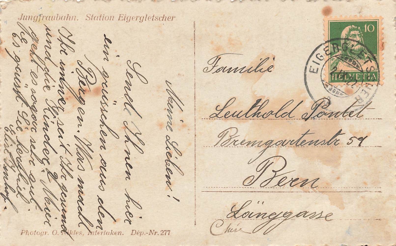 Cartoline postali: Grindelwald (BE) Jungfraubahn Station Eigergletscher Bahnhof – Usato da Biasca venduto da Blenio71 1
