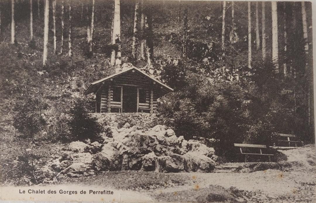Cartoline postali: PERREFITTE - Le Chalet des Gorges – Usato da Delémont venduto da Domdom1