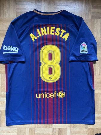 Original Iniesta FC Barcelona 2017/18 Trikot XL