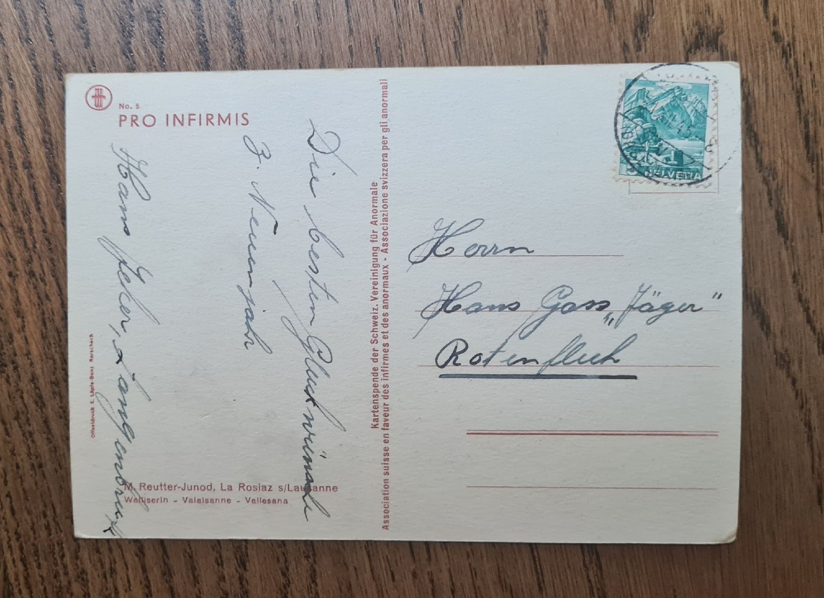 Cartoline postali: Pro Infirmis Kunstjarte 1945 – Usato da Ebikon venduto da Donar50 3
