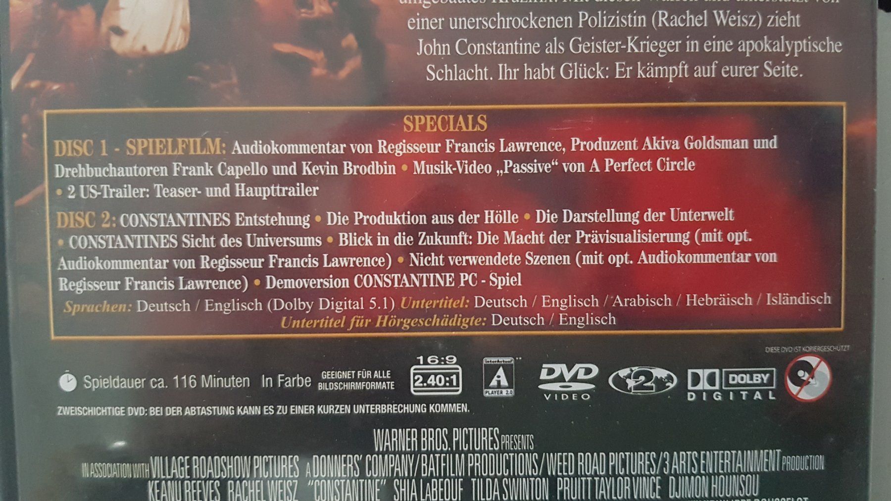 Tutti i DVDs: DVD Constantine / Keanu Reeves – Usato da Oetwil am See venduto da fineli2 1
